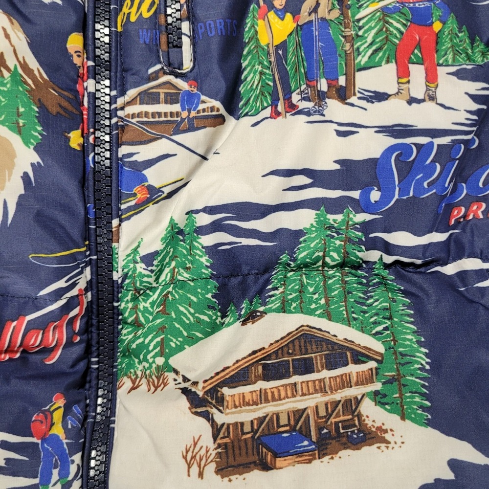 Polo Ralph Lauren Puffer Jacket Coat Boys XL 18/20 Ski Print Water Repellent - Picture 4 of 16